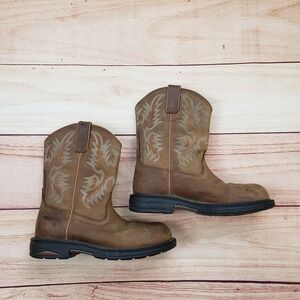Ariat Boots Womens Size 9 Brown Composite Toe‎ Western Pull On Slip Resistant